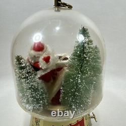 Vintage Mid-Century Musical Snow Globe Deluxe, Music Box and Snow Plays music