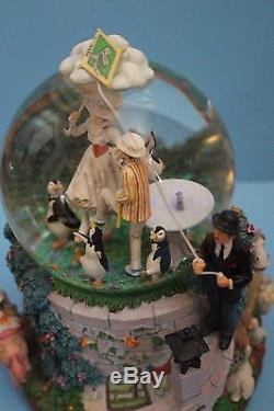 Vintage Walt Disney Large Snowglobe Snowdome Marry Poppins Lets Go Fly A Kite