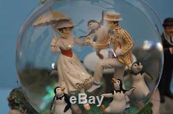Vintage Walt Disney Large Snowglobe Snowdome Marry Poppins Lets Go Fly A Kite