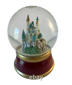 Vintage Walt Disney World Musical Snow Globe Castle Music Box with Plaque Disney