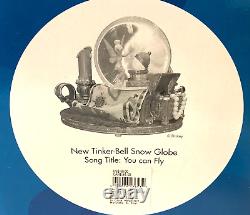 Vtg 1953 Disney Tinkerbell Treasure Map Song You Can Fly Musical Snow Globe NIB