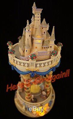 WOW! Disney HOURGLASS MUSICAL LIGHT-UP SNOW GLOBE New in box BEAUTY & THE BEAST
