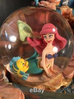 Walt Disney Little Mermaid Water Globe With Waterfall