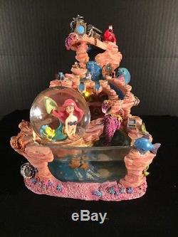 Walt Disney Little Mermaid Water Globe With Waterfall