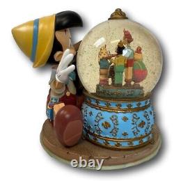 Walt Disney Pinocchio Musical Snow Globe Vintage 90s. Pinocchio & Figaro Parts