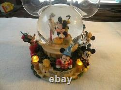Walt Disney Studio Snow Globe With Ears Musical / Lights