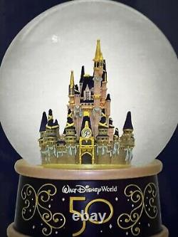 Walt Disney World 50th Anniversary Celebration Snow Globe Cinderellas Castle