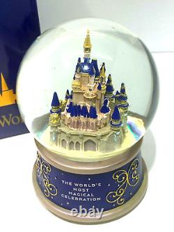 Walt Disney World 50th Anniversary Musical Snow Globe of Cinderella Castle
