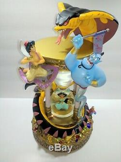 Walt Disney World Aladdin Hourglass Snowglobe Music Lights Work 10% OFF