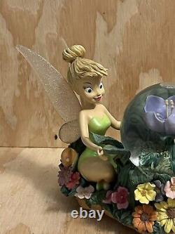 Walt Disney World Tinker Bell Flower You Can Fly Music Snow Globe RARE, WORKS