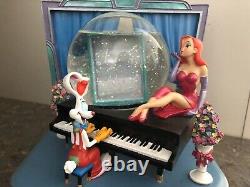 Who Framed Roger Rabbit Jessica Rabbit Musical Snow Globe RARE & EUC
