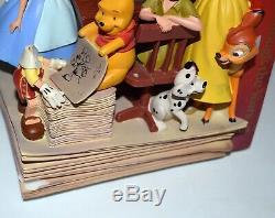 Wonderful World of Disney Musical Bookend Snow Globes, Through the Years AS IS