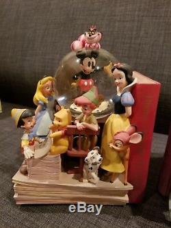 Wonderful World of Disney THROUGH THE YEARS Bookend Snowglobes, Vol. 1 and 2